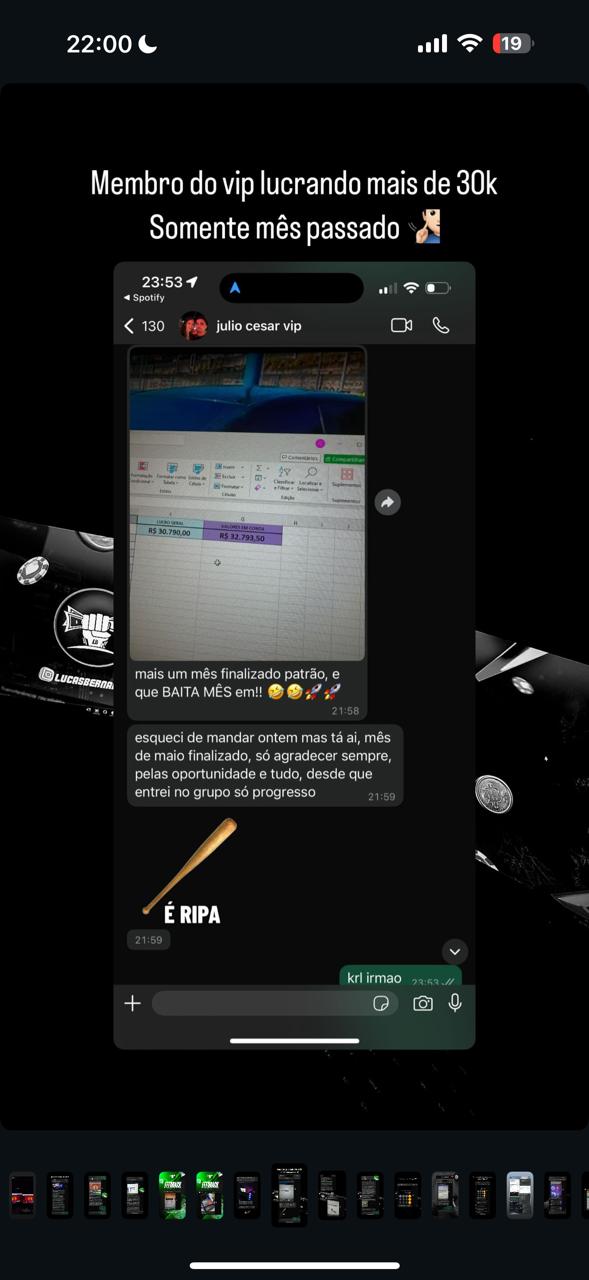 Feedback compartilhado por um membro da comunidade VIP LB GROUP.