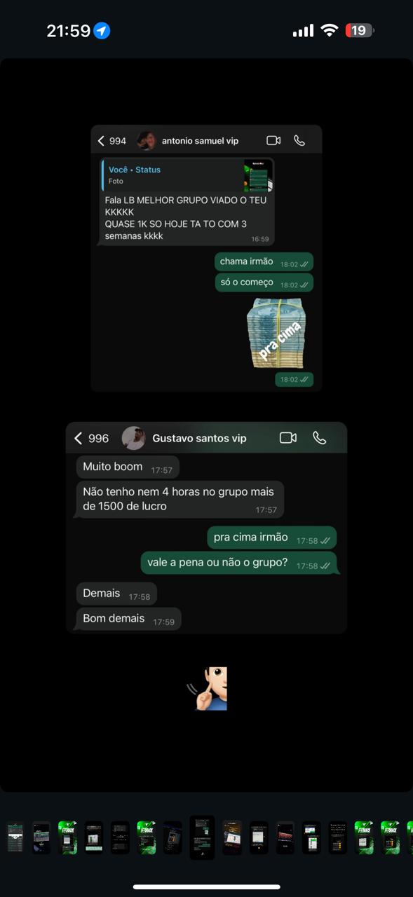 Feedback compartilhado por um membro da comunidade VIP LB GROUP.
